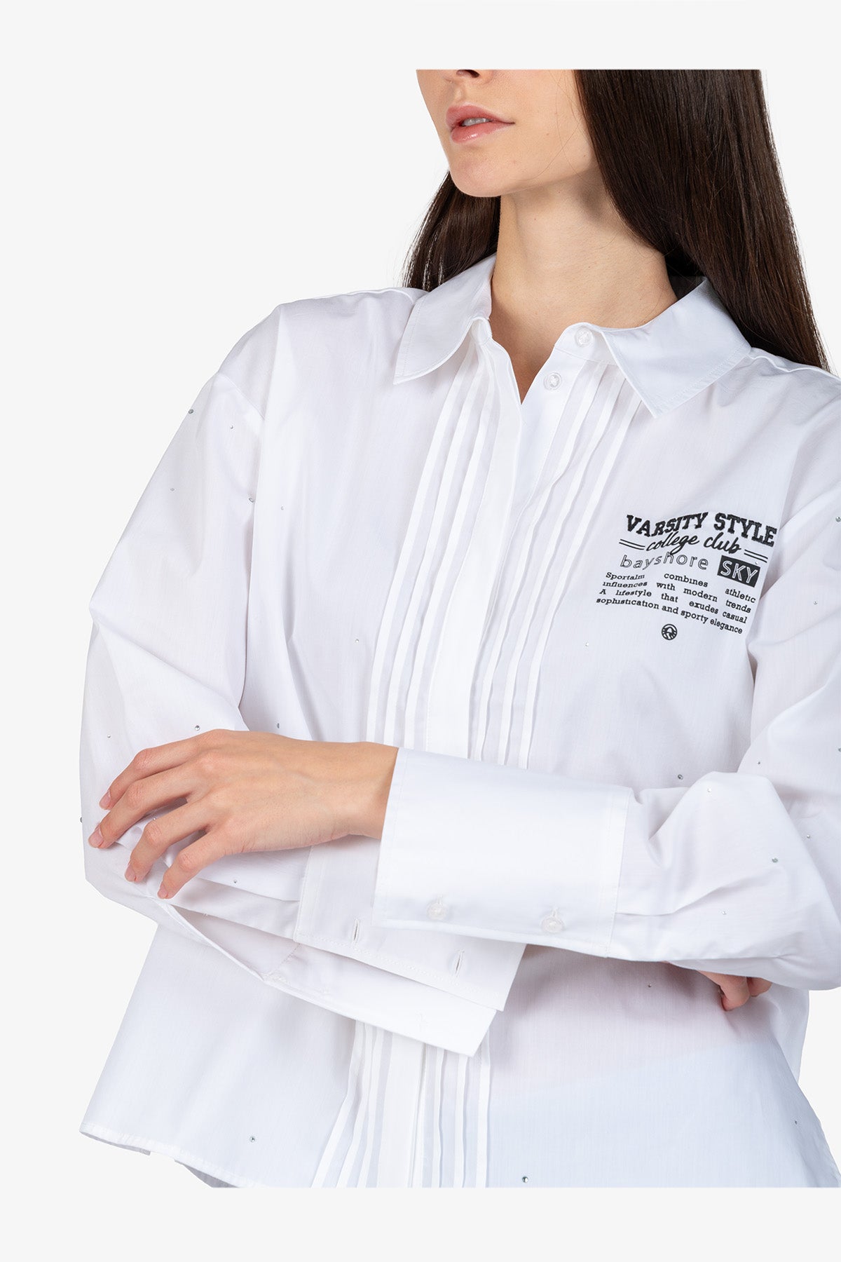 Blouse with Shirt Collar