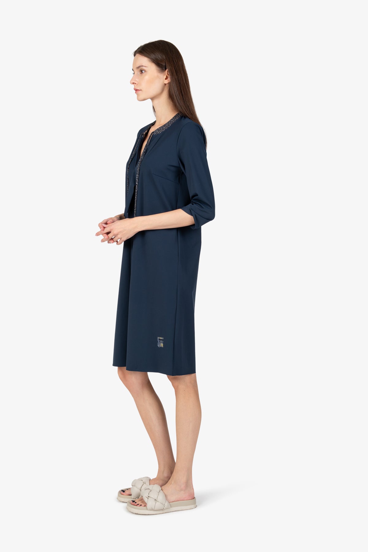 Dress with 3/4-Length Sleeves
