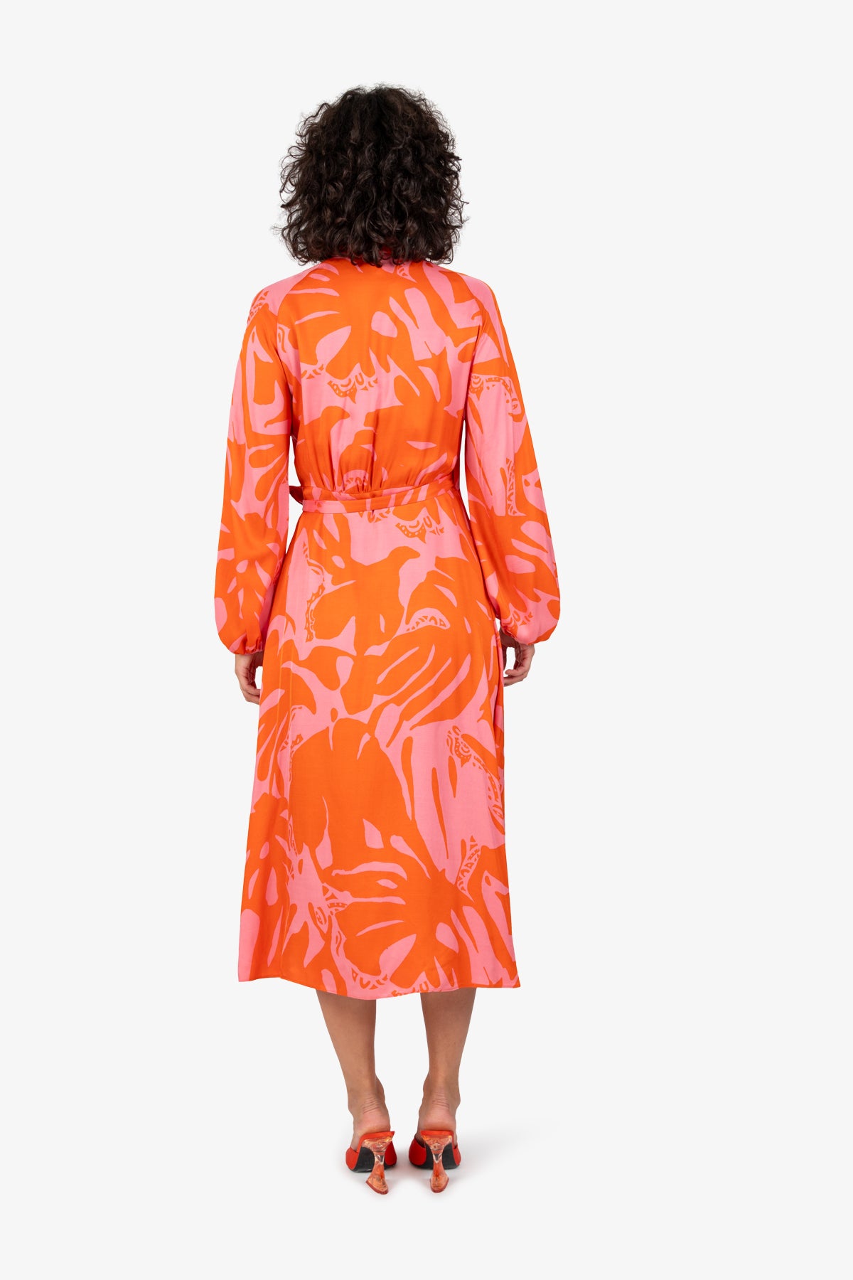 Long-sleeve Wrap Dress