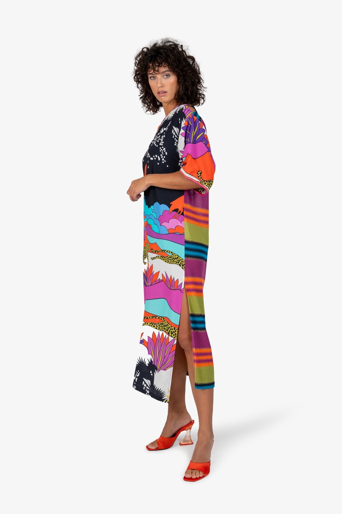 Maxi Dress with V-neck