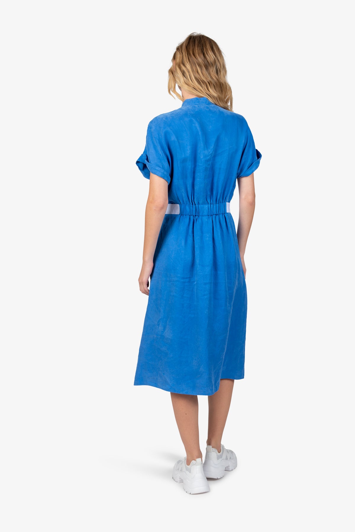 Dress with Stand-up Collar