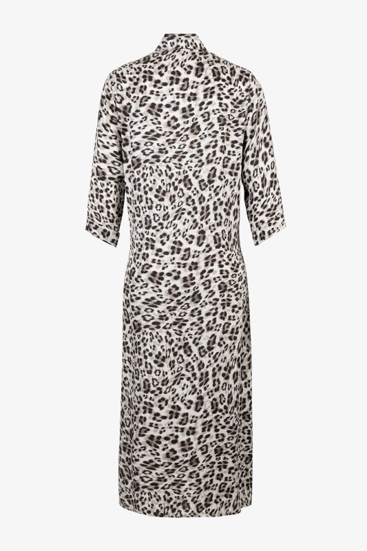 Maxi Shirt Blouse Dress in leo design