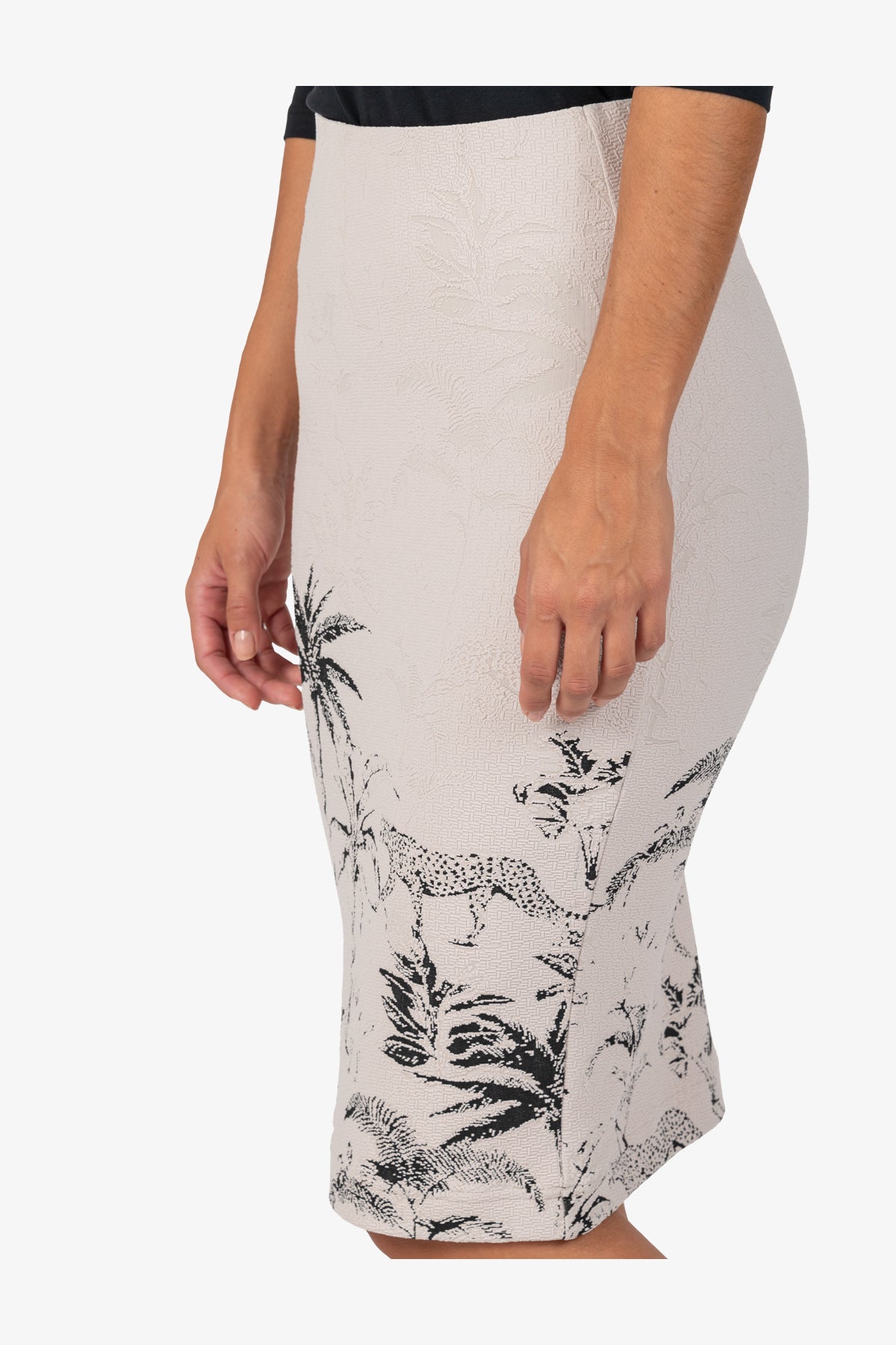 Skirt with Palm and Tiger Motif