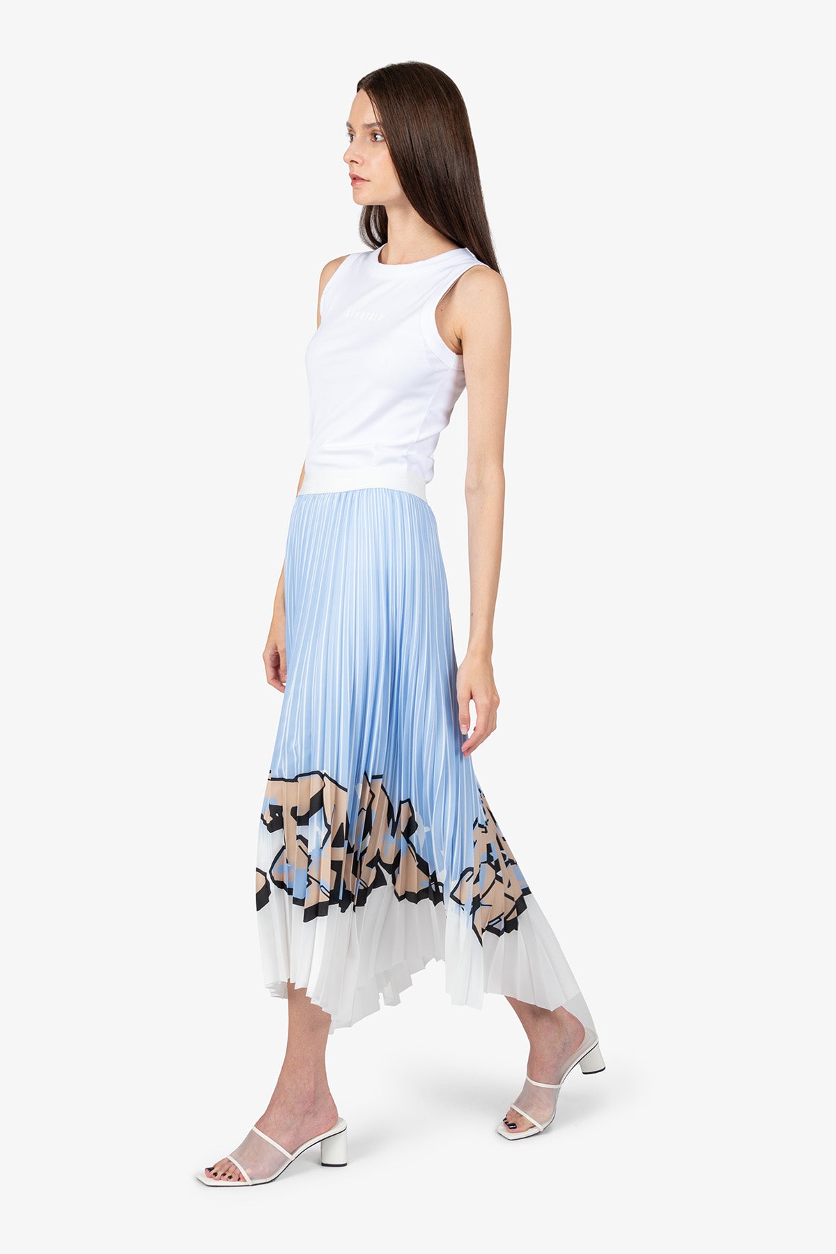 Long Pleated Skirt