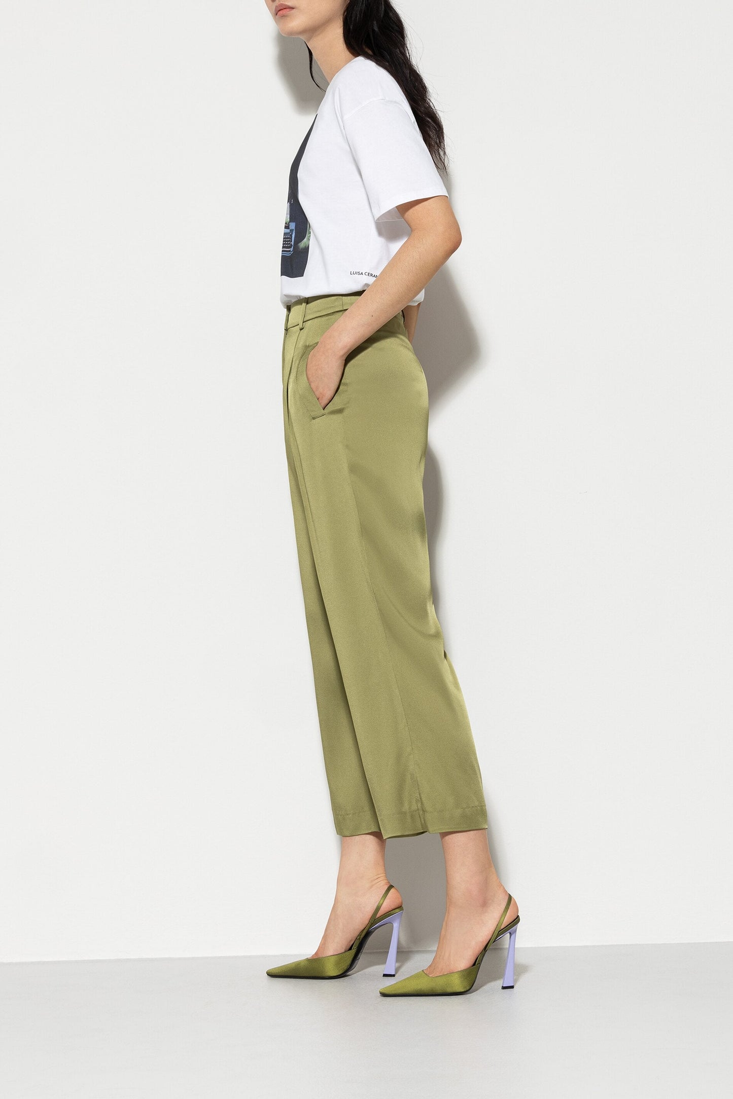 Satin Wide-leg Pants