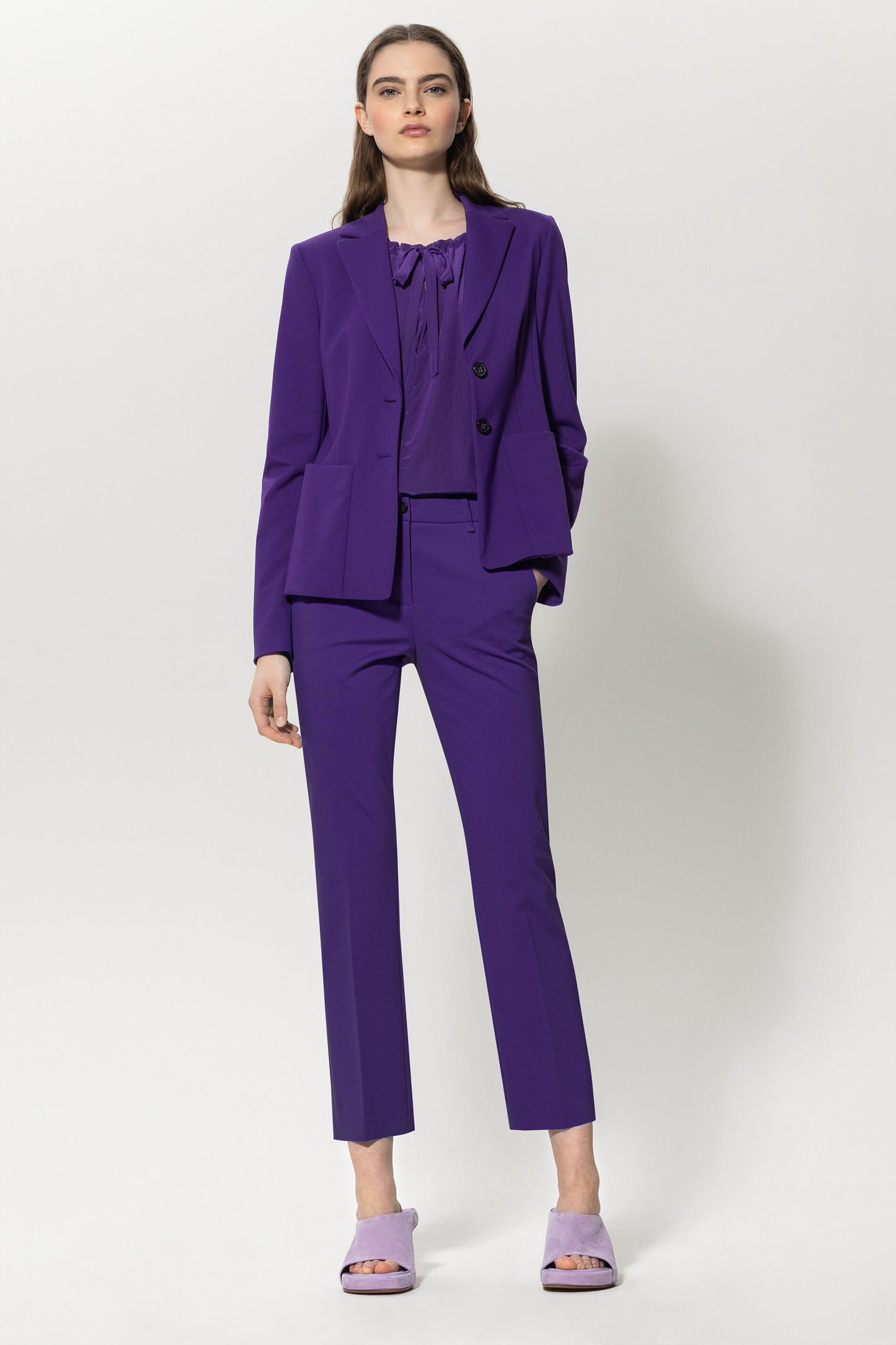 flare Pants with pressed creases