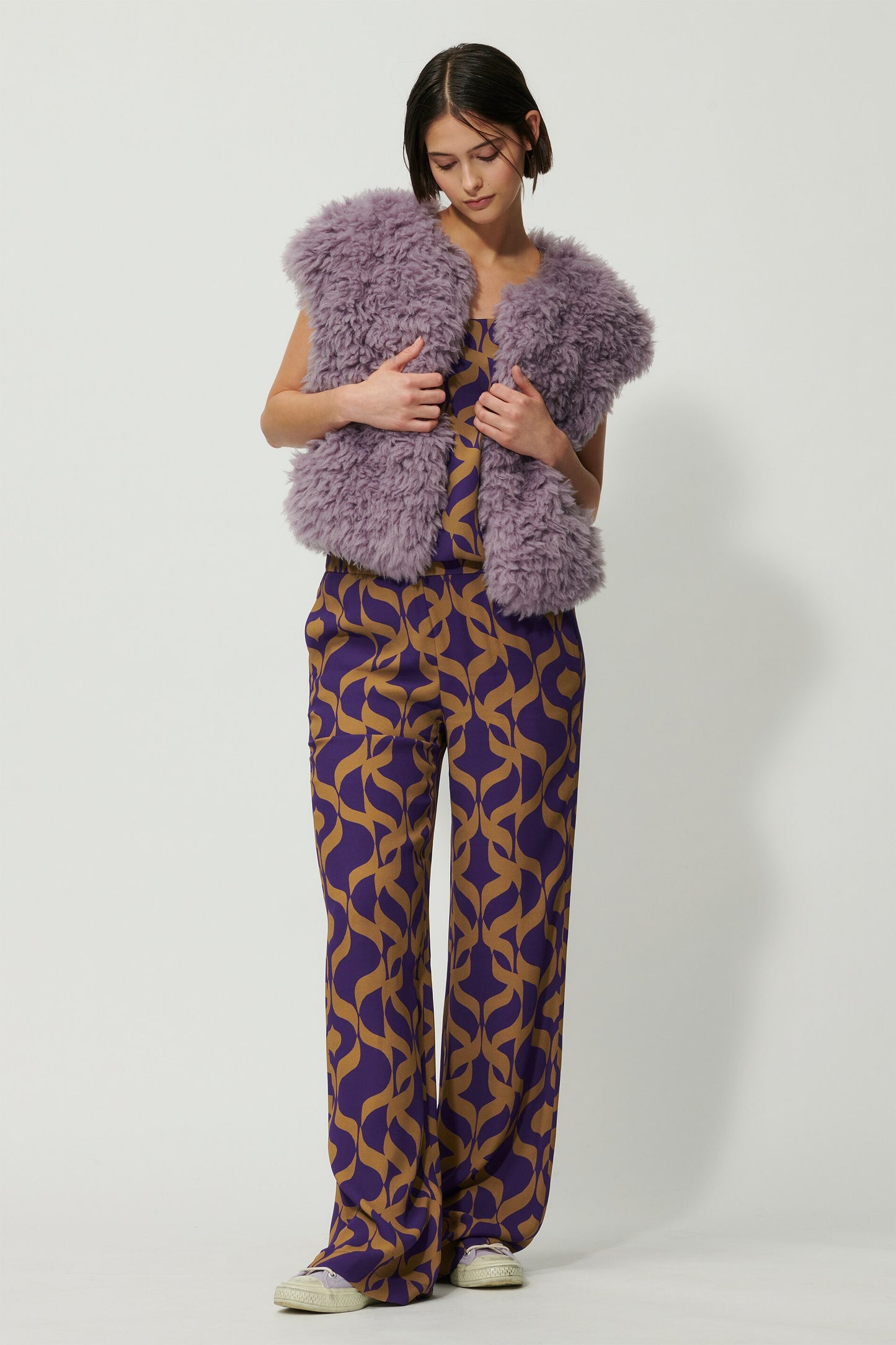 Wide leg Pants with a graphic inspired print