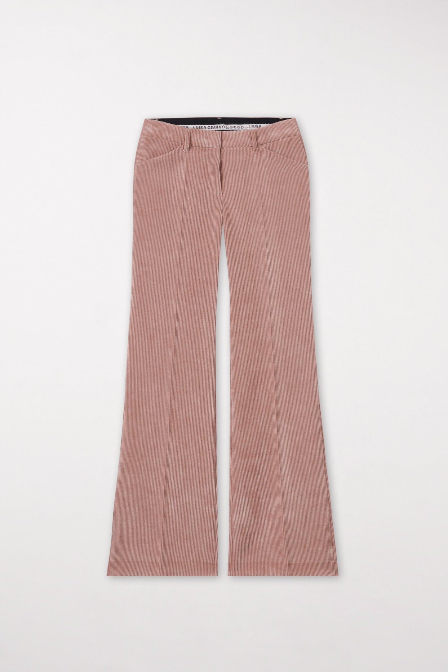 Bootcut Pants with pressed creases