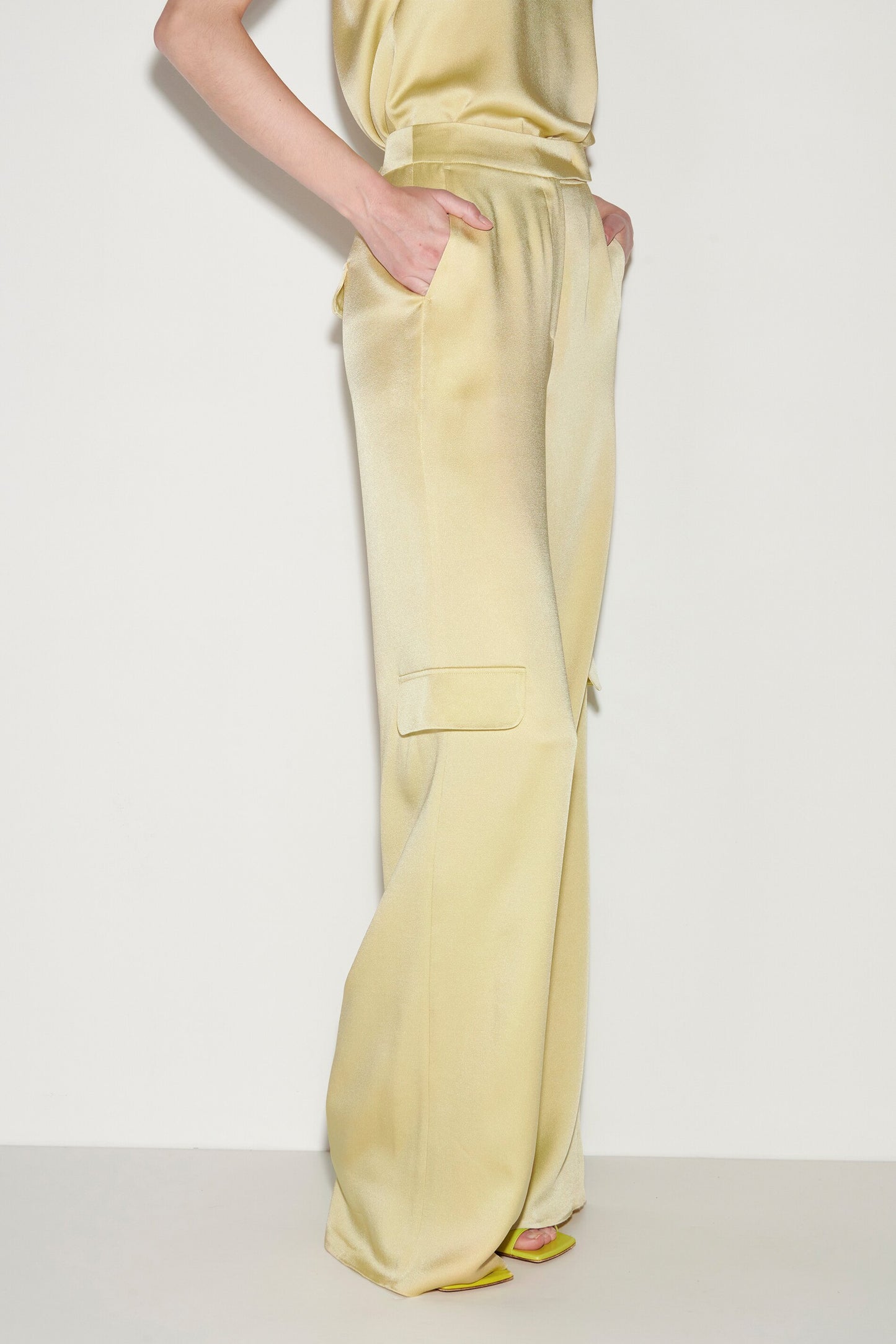 Satin Wide-Leg Pants