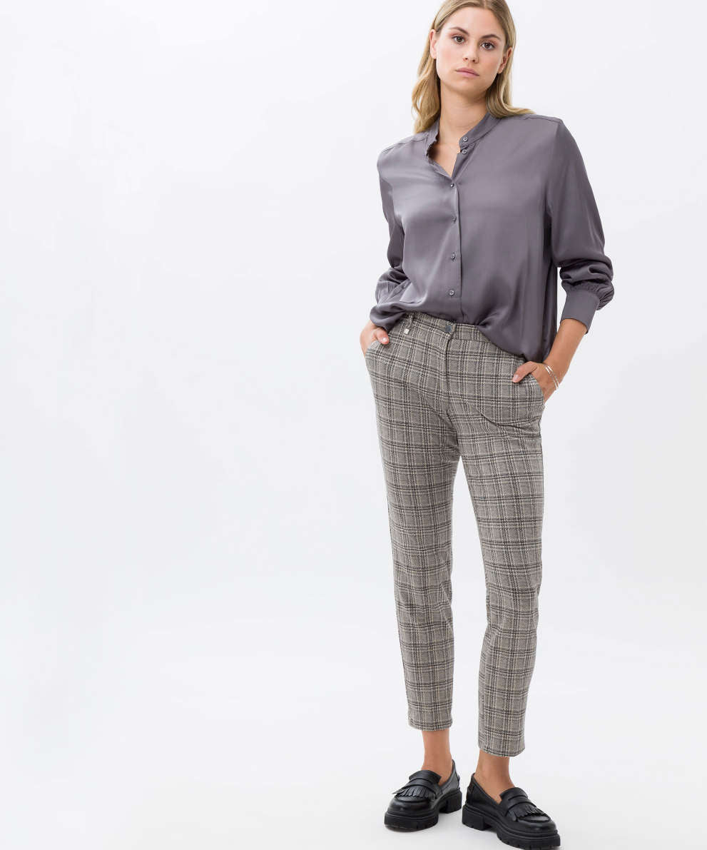 Checkered Trousers in Cool Jersey Quality