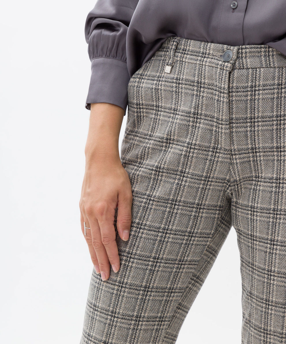 Checkered Trousers in Cool Jersey Quality