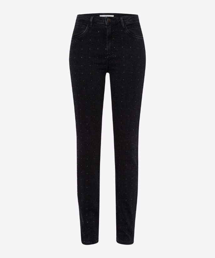 Five-Pocket-Jeans with Rhinestone