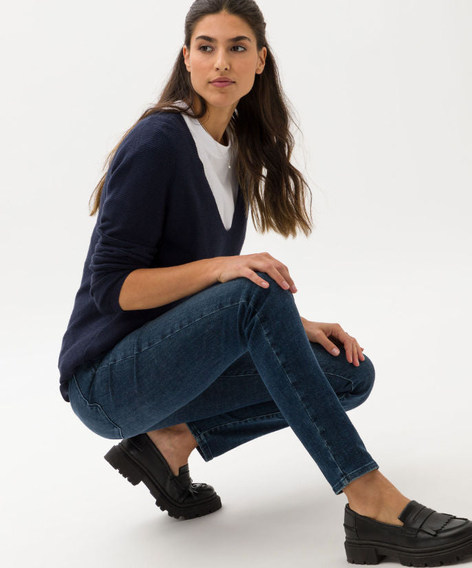 Five-Pocket-Jeans with Rhinestone