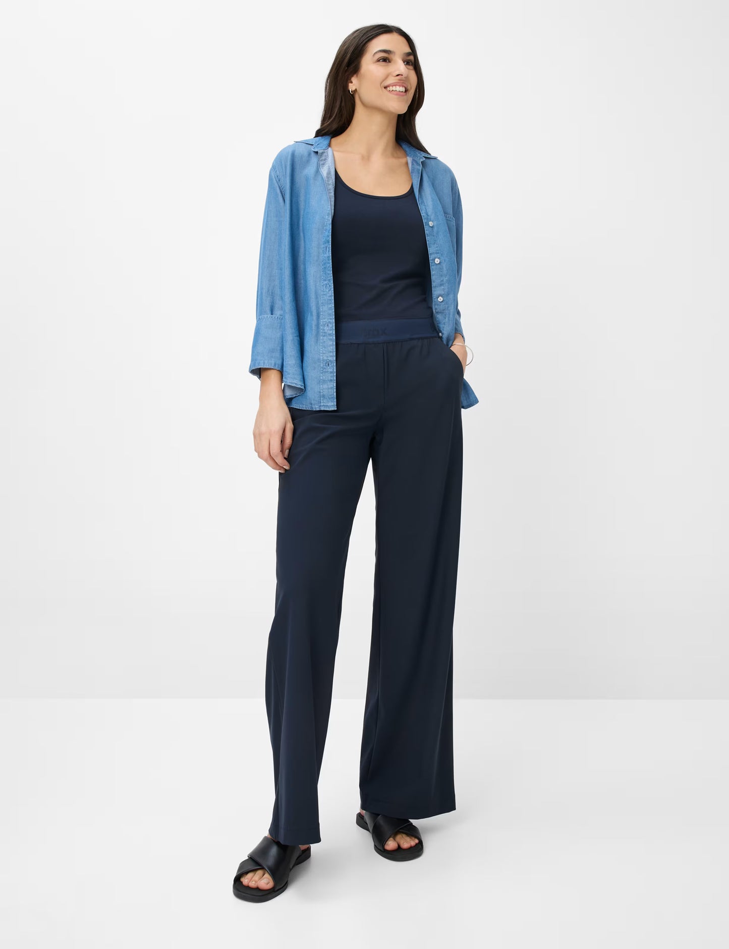 Techno Jersey: Palazzo Pants in The Wide Leg