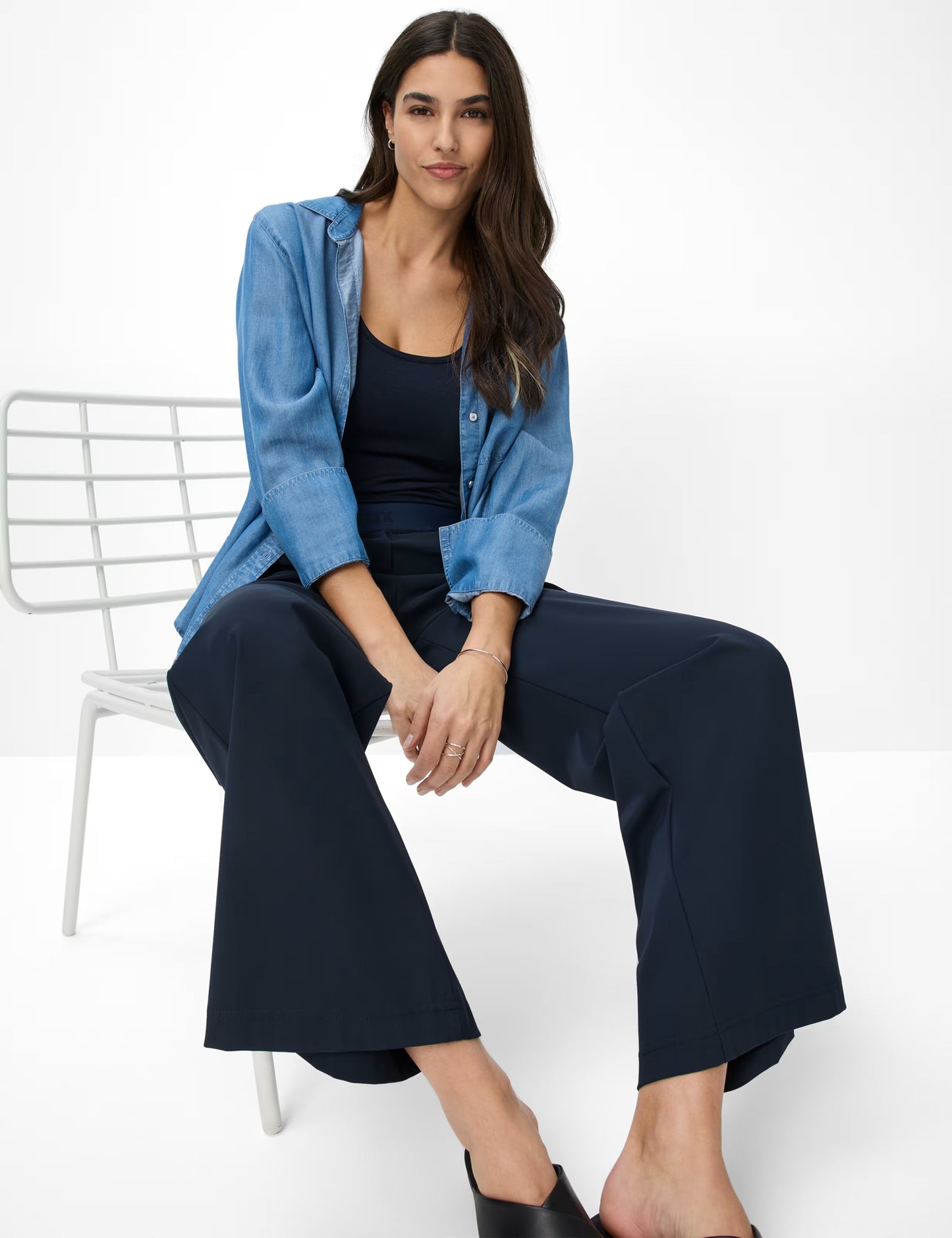 Techno Jersey: Palazzo Pants in The Wide Leg