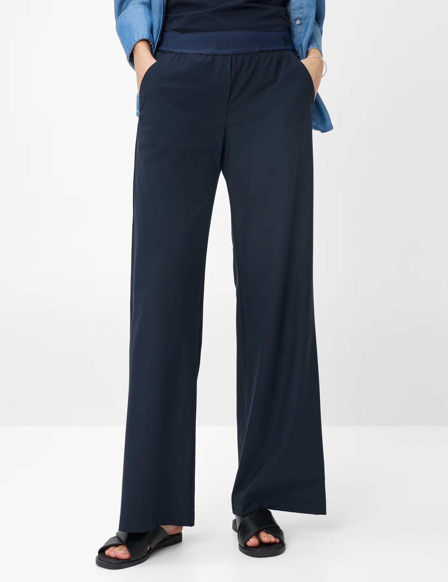 Techno Jersey: Palazzo Pants in The Wide Leg