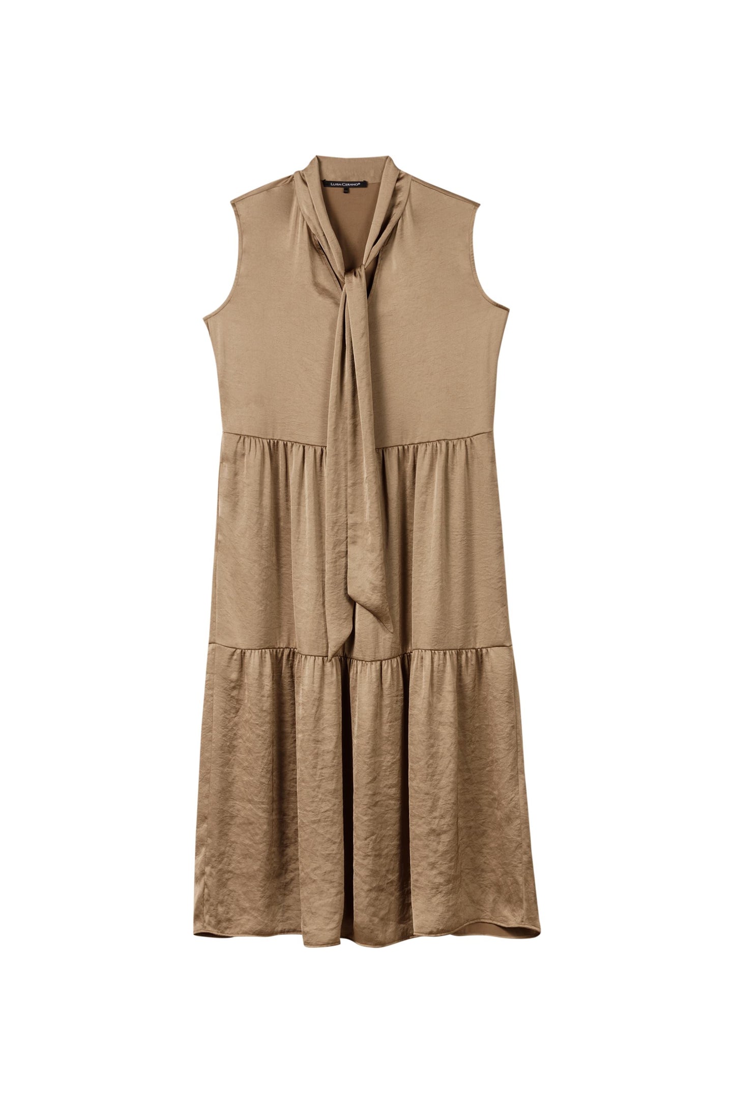 Satin Dress with smocked details