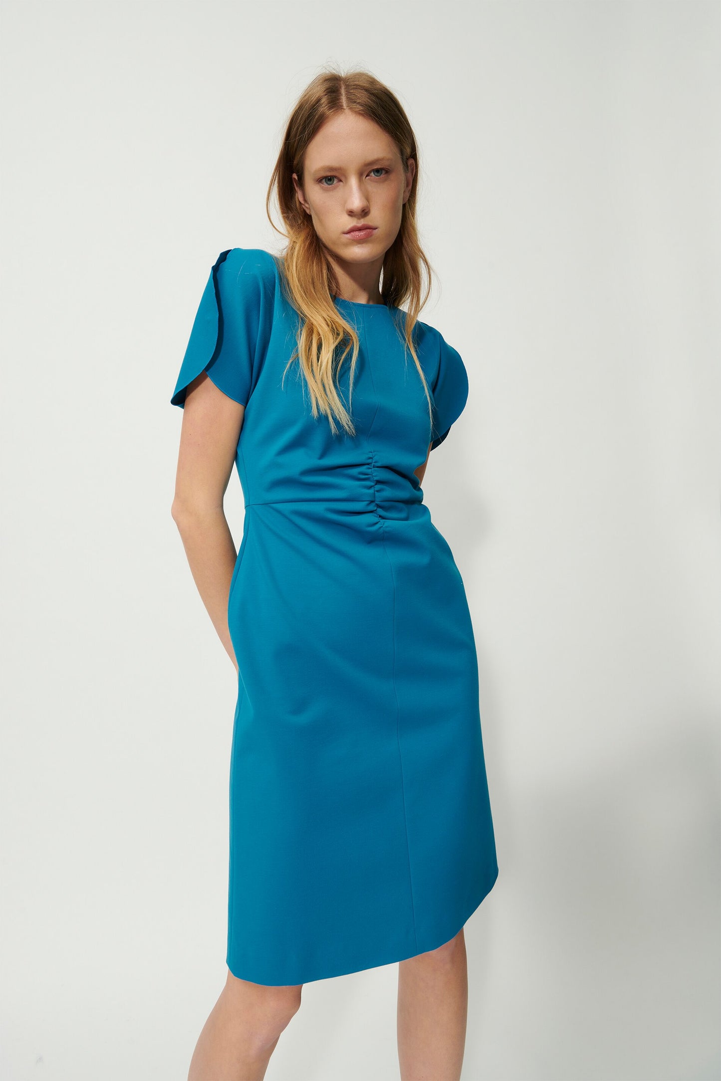 Feminine Dress with Charming Ruffles