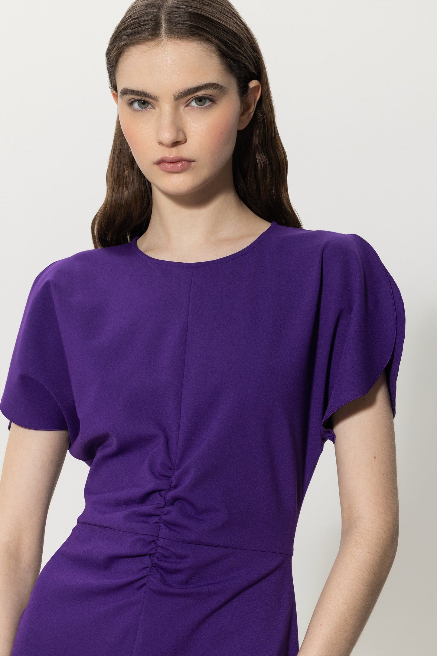 Feminine Dress with Charming Ruffles