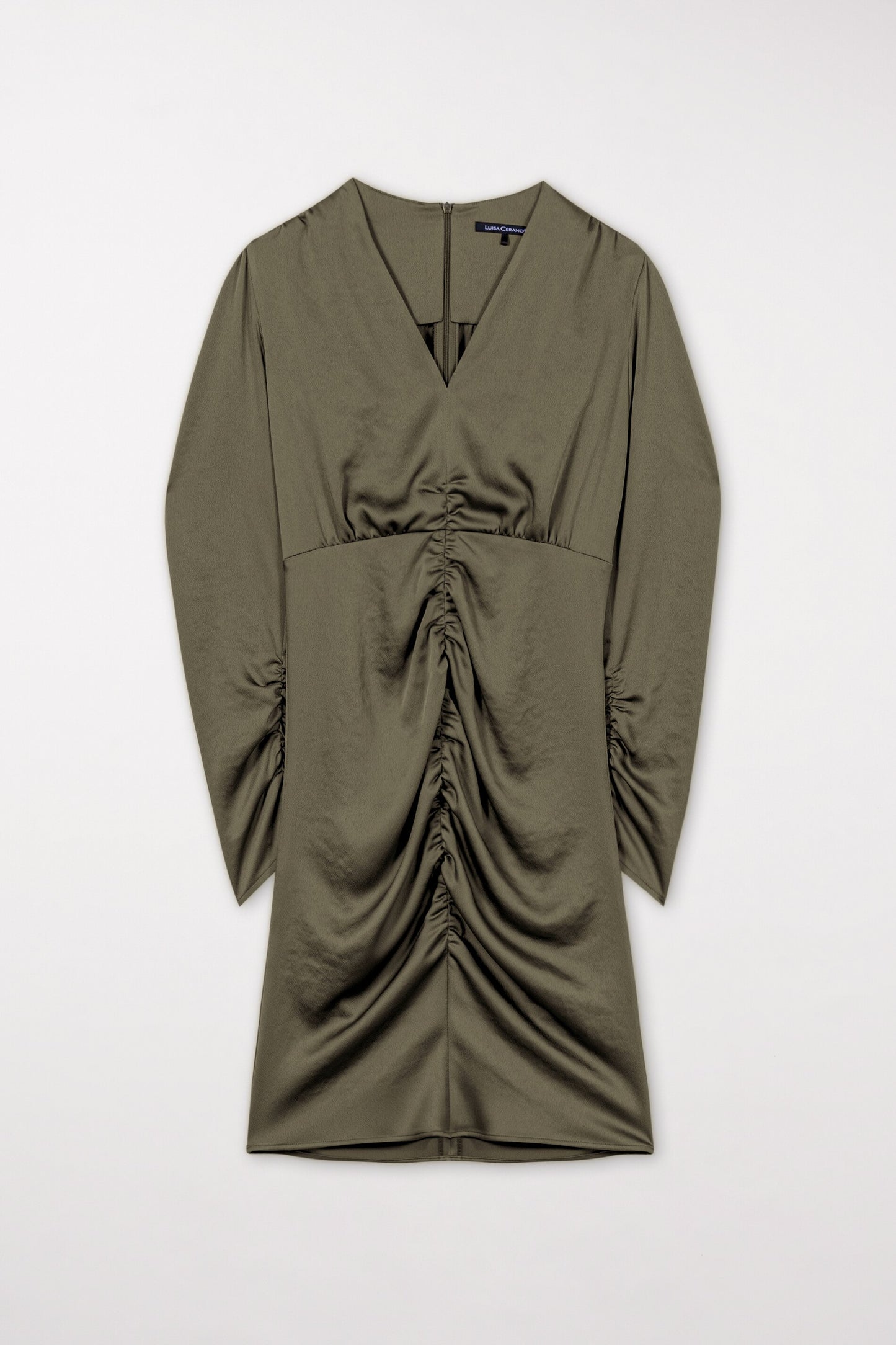 Mid-length dress with Ruffled details