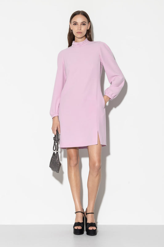 Mini Dress with Raised Collar