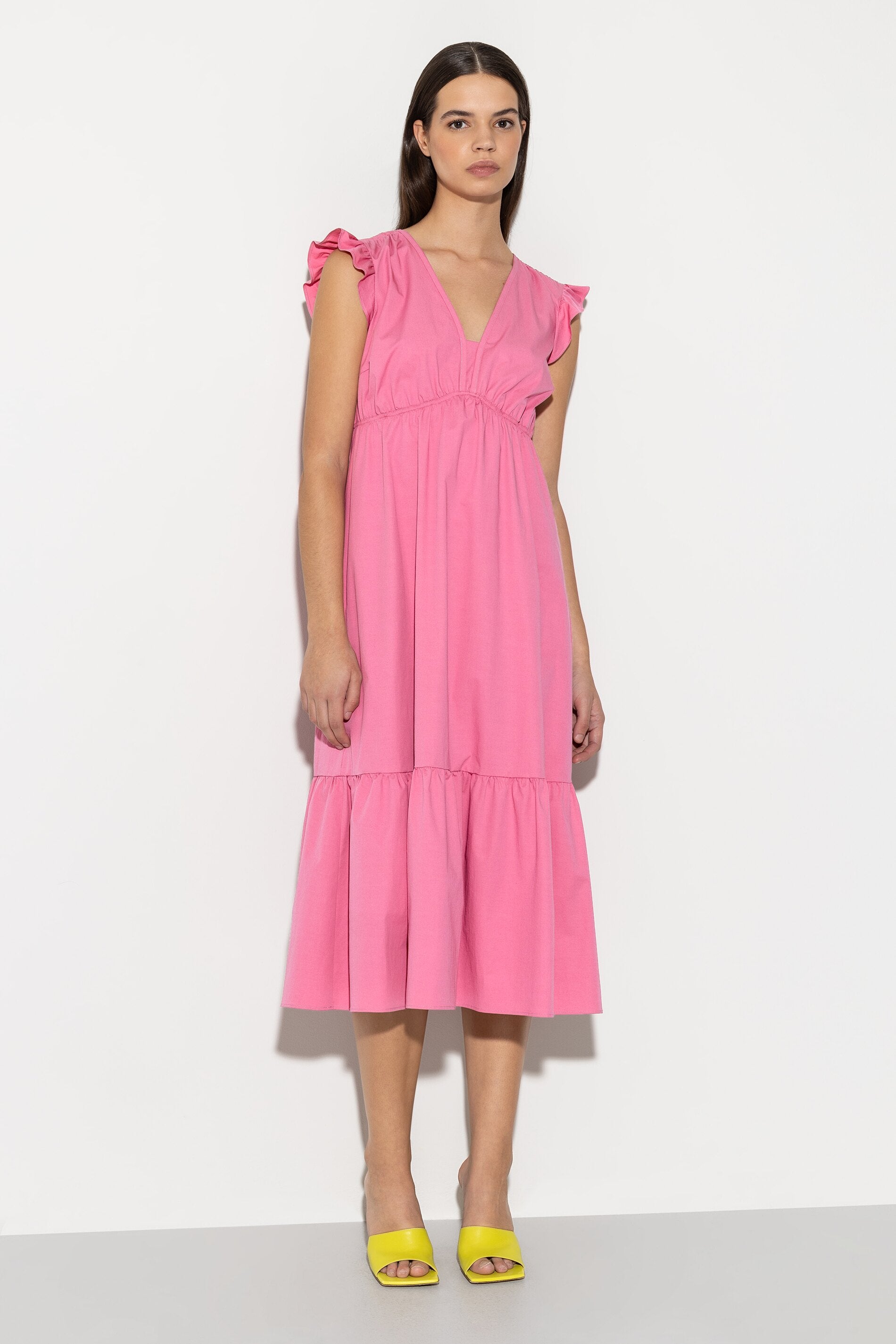 LUISA CERANO-Flounce Dress with Smock Details – Karin Veit
