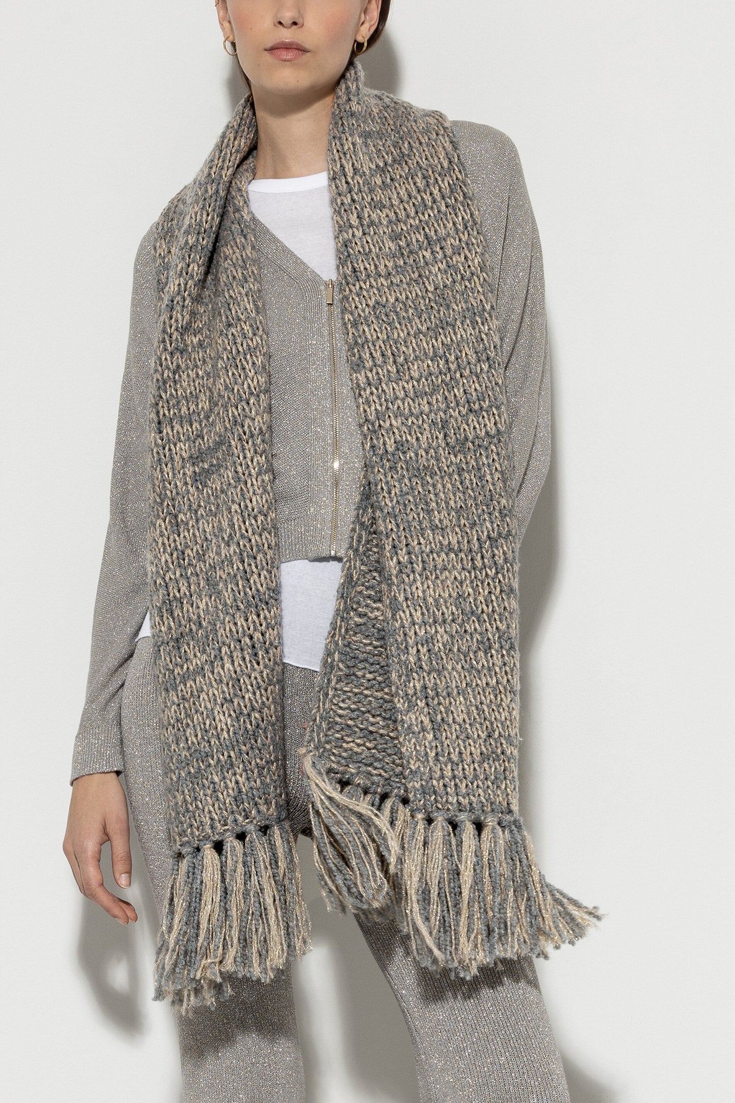 Curly Knitted Scarf