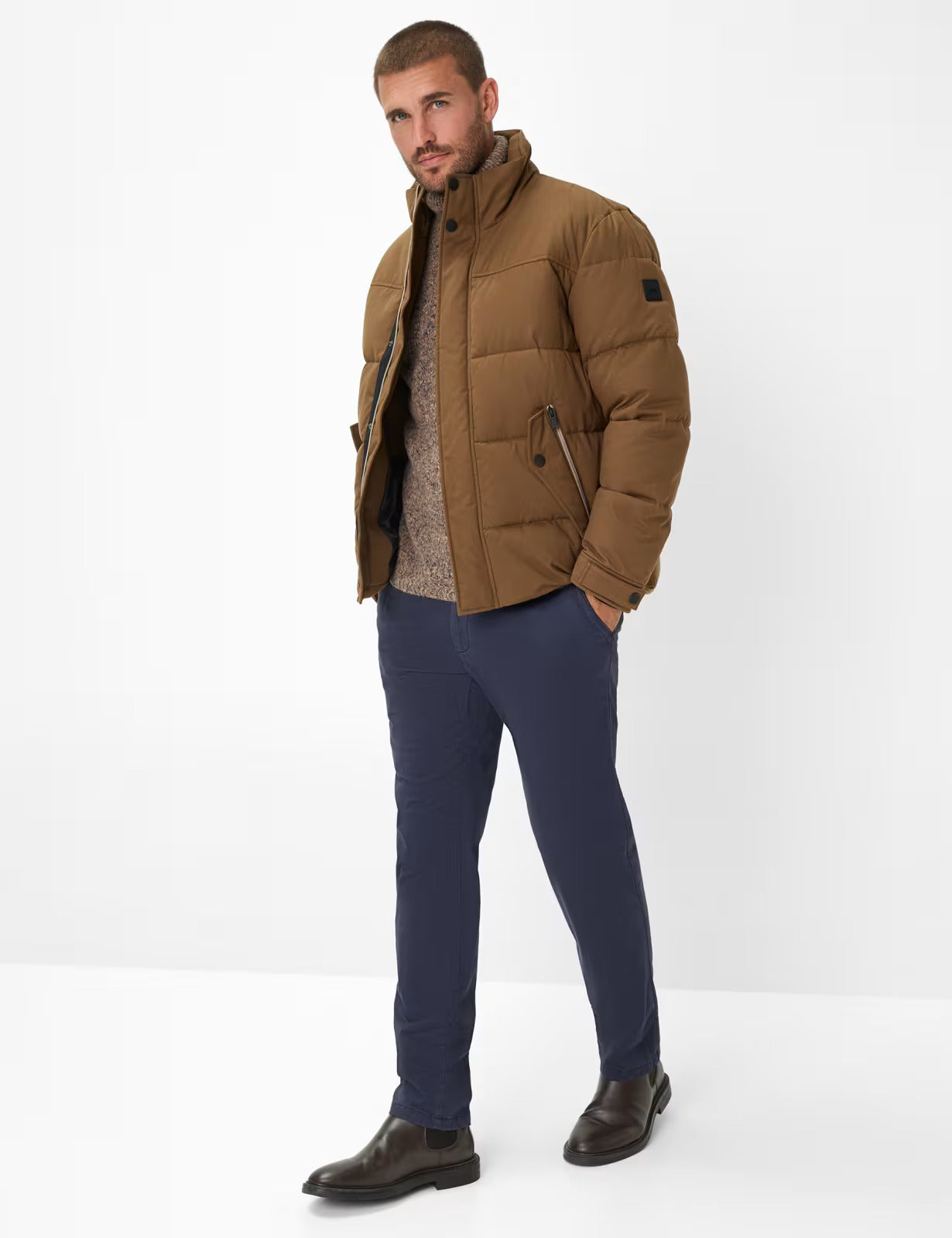 Triple Stone: Flat Front Pants in Regular Fit