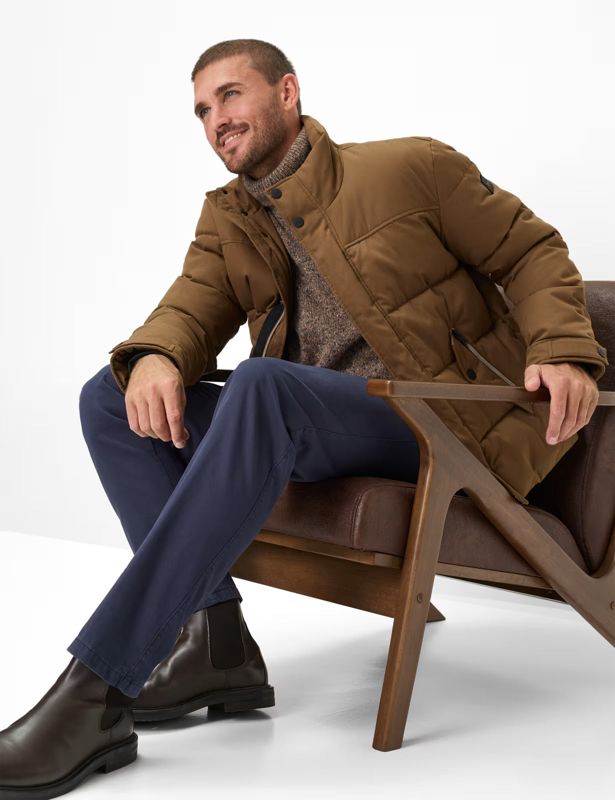 Triple Stone: Flat Front Pants in Regular Fit