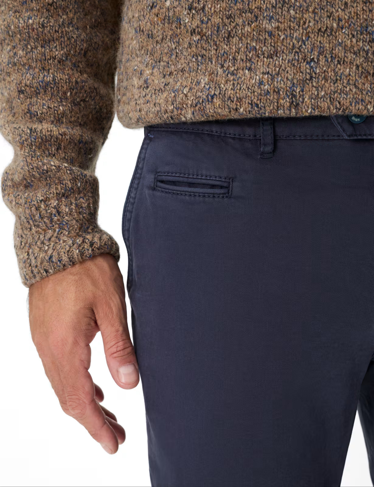 Triple Stone: Flat Front Pants in Regular Fit