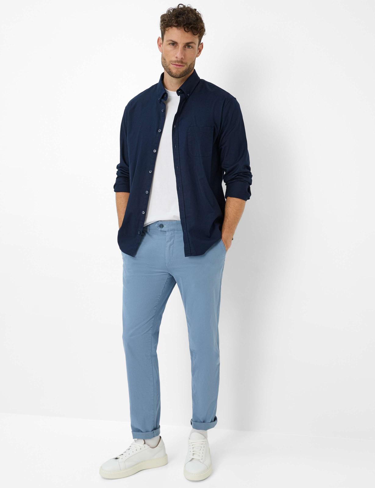 Triple Stone: Flat Front Pants in Regular Fit