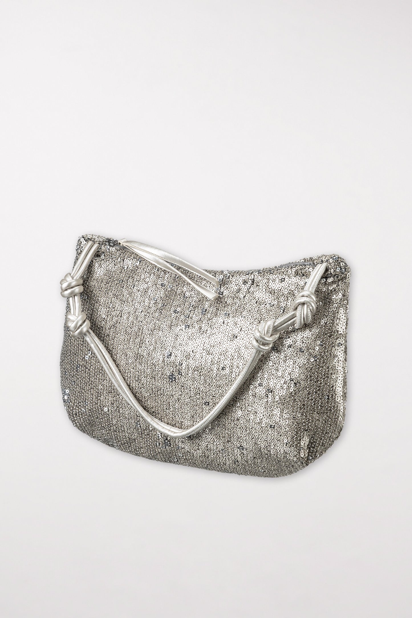 Sequin Bag with Knotted handle