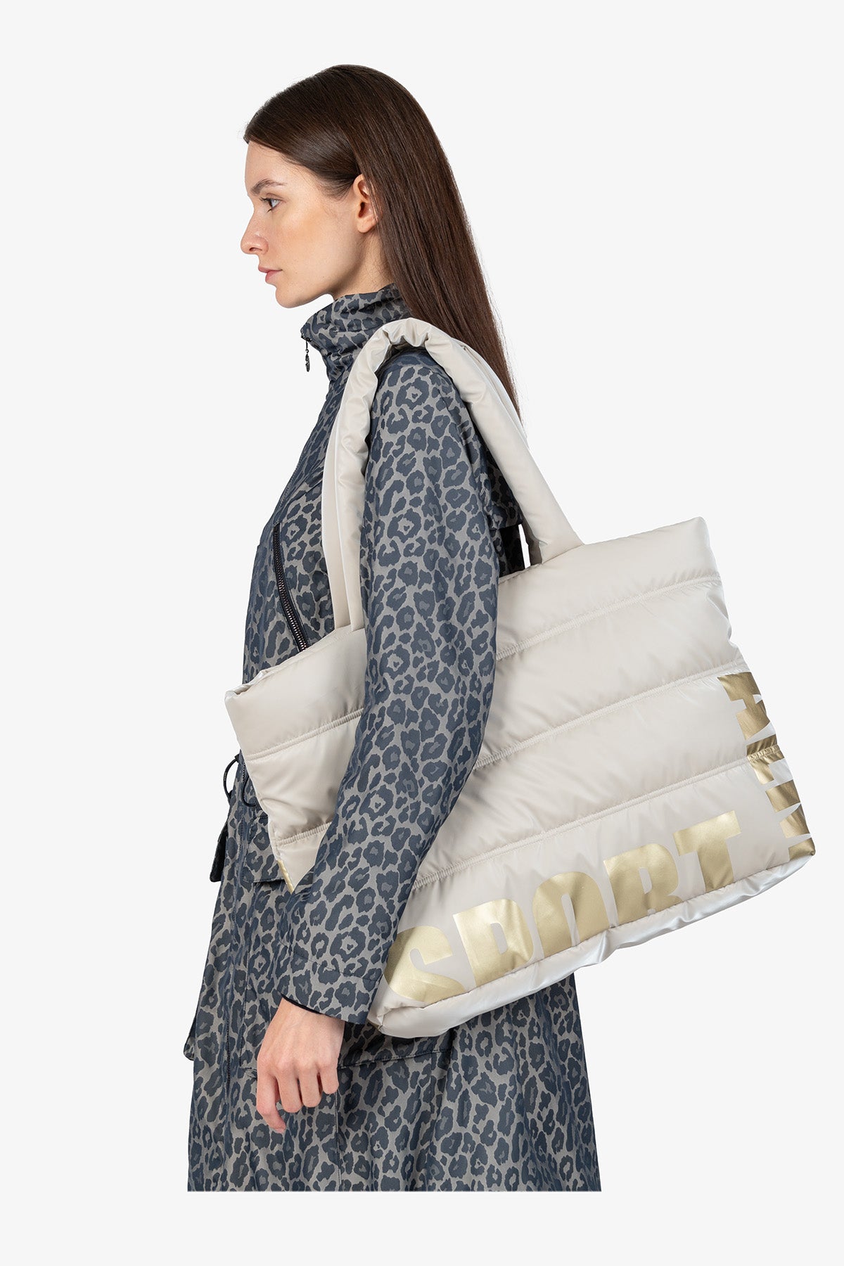 Shopping Bag with Letter Print