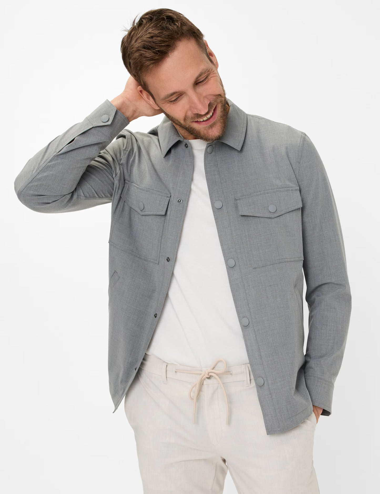 Overshirt in Viscose Mix