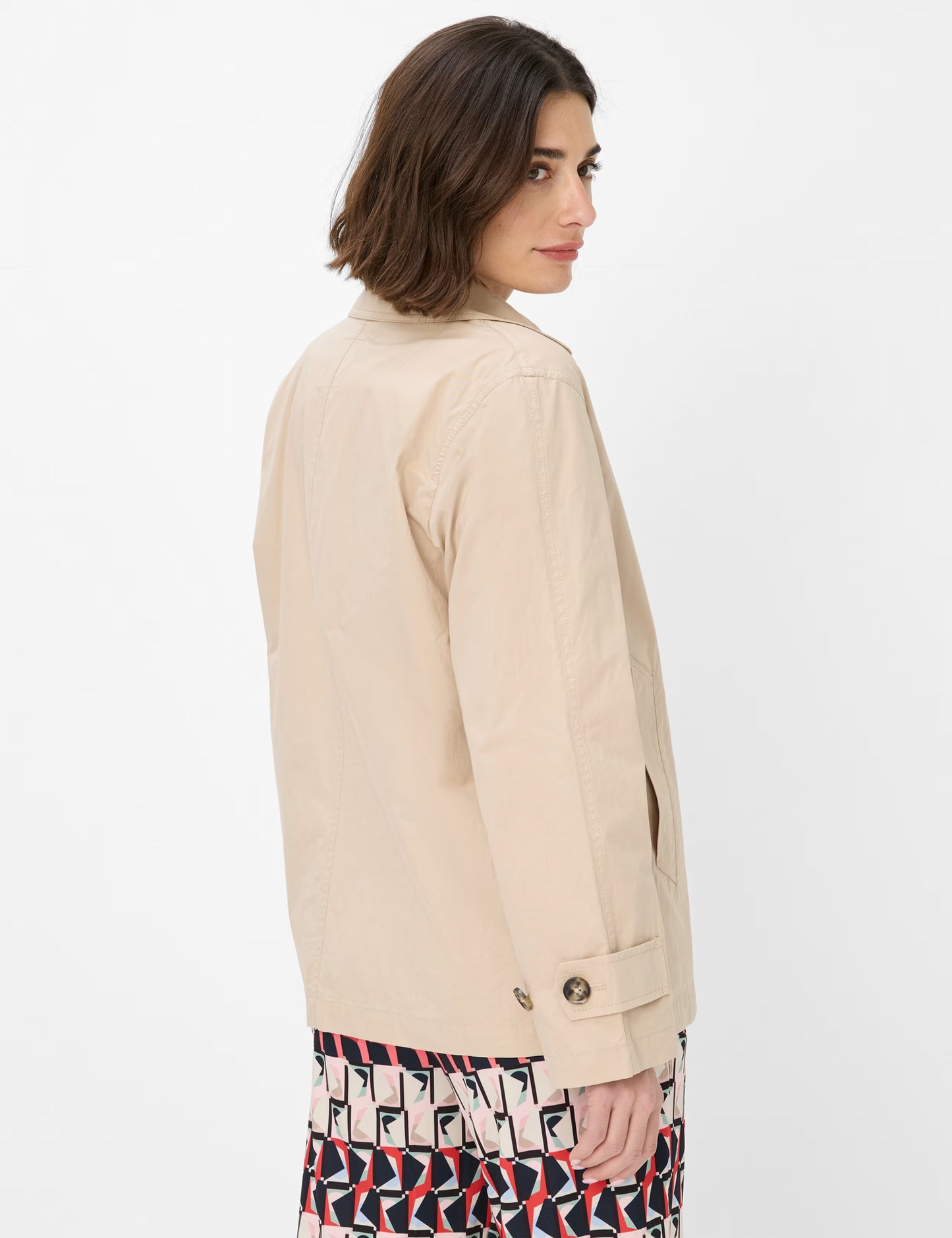 Gabardine: Caban Jacket Made of Pure Cotton