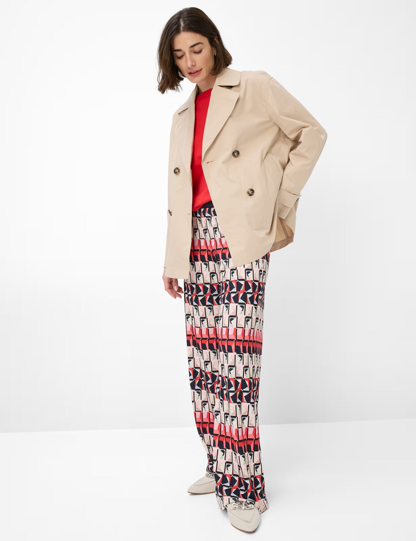 Gabardine: Caban Jacket Made of Pure Cotton