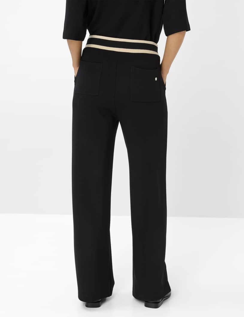 Jersey: Wide Leg Slip-on Pants