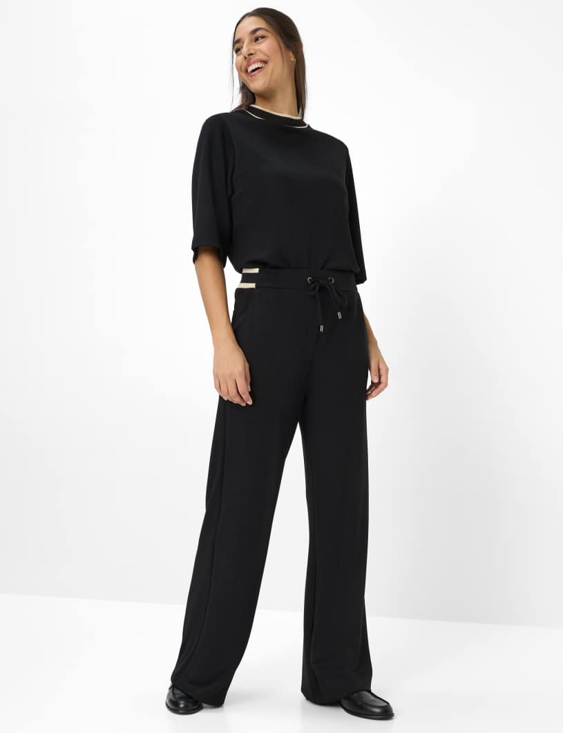 Jersey: Wide Leg Slip-on Pants