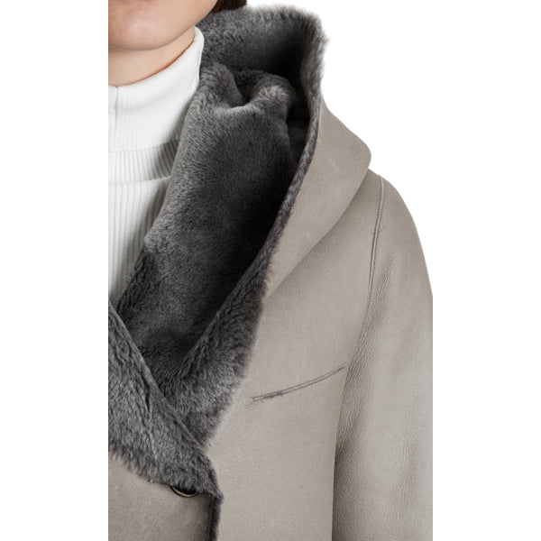 Reversible fur intergrated coat