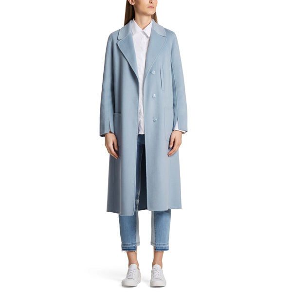 Long coat in wool and cashmere