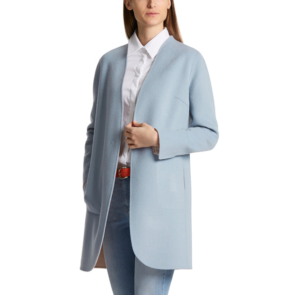 Reversible coat in wool and cashmere