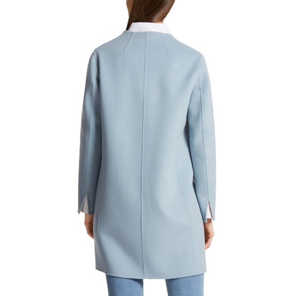 Reversible coat in wool and cashmere