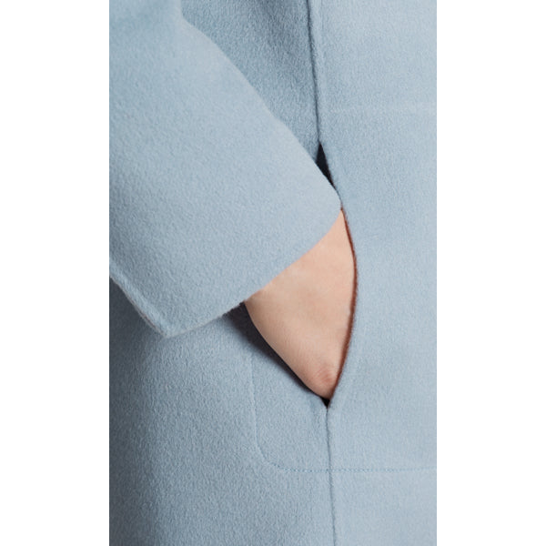 Reversible coat in wool and cashmere