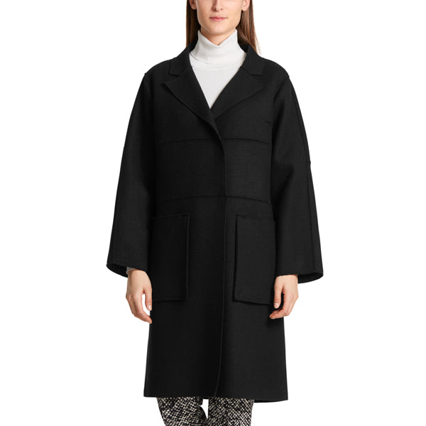 Coat with corded ribbons