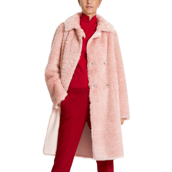 Reversible coat with lapel collar