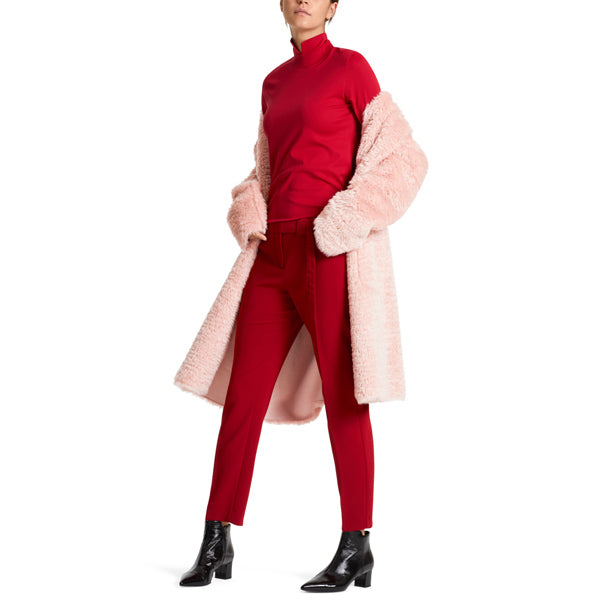 Reversible coat with lapel collar