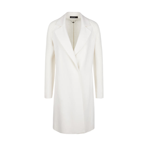 Felt coat with knitted decoration