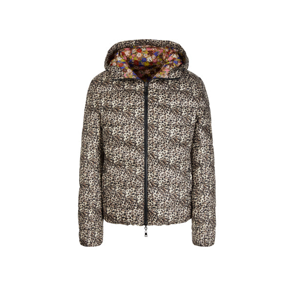 Reversible printed down jacket