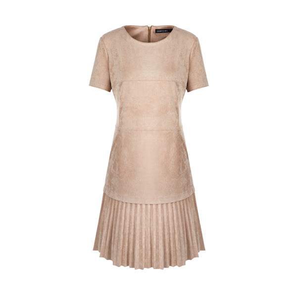 Dress with piano pleats
