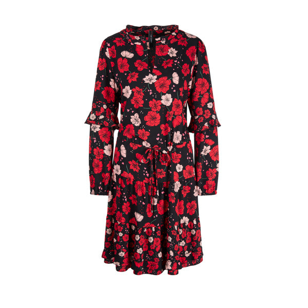 Flirty flounce dress with floral print